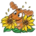Elch Victor Sonnenblumenliebe Plottmotiv Sondermotiv für Anika