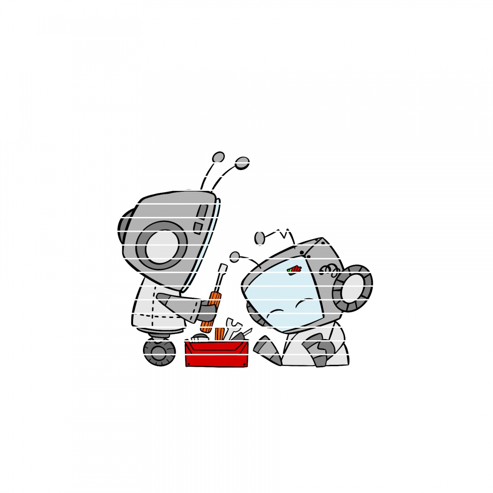 Bild 1 von EP Plottdatei  *Anti Mobbing Roboter* SVG PNG DXF
