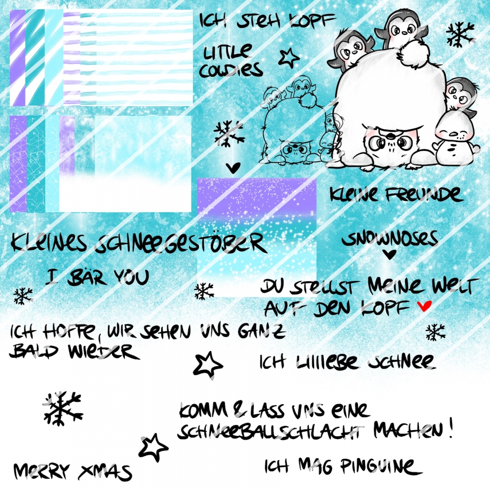 Bild 1 von EP *Ich steh Kopf Eisbär* Digistamp Set inkl. Papier und SVG Dateien 