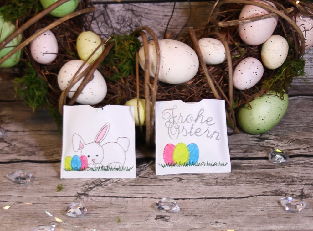 Bild 1 von Schoki Hüllen Frohe Ostern Happy Easter ITH einzeln und im Set