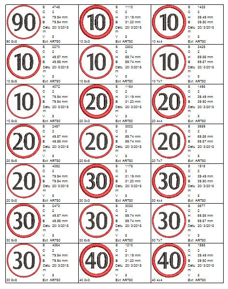 Bild 1 von Geburtstag Zahlen Jubiläum Kreis 10x10