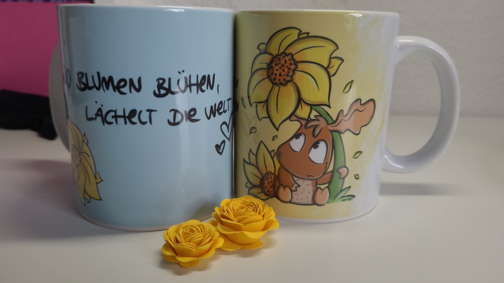 Bild 1 von Sonderdesign *Sonnenblumengruß* Tasse, EWL, Buttons, Sticker und vieles mehr
