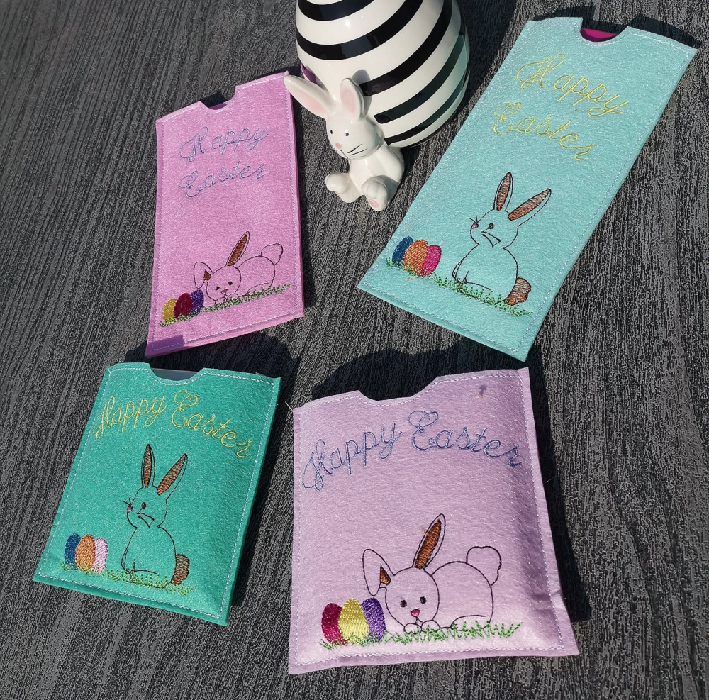 Bild 1 von Schoki Hüllen Frohe Ostern Happy Easter ITH einzeln und im Set