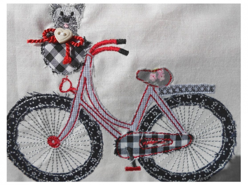 Bild 1 von Fahrrad 13x18 vintage Appli Doodle