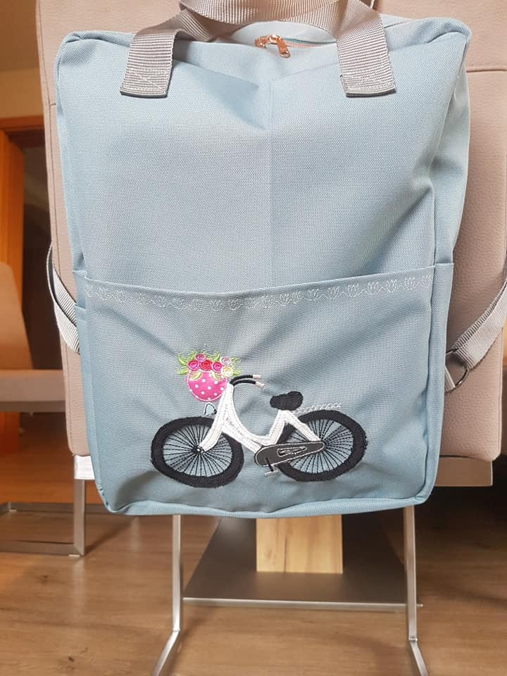 Bild 1 von Fahrrad 13x18 vintage Appli Doodle
