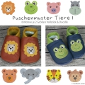 Puschenmuster Tiere 1   32 Dateien  10x10 Vollstick Doodle