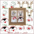 Bild 8 von Mug Rugs Christmas Elch, Santa,Bär und Pinguin Zuckerstangenmugs 10 x 10 ITH