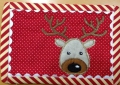 Mug rug 13x18 Stickmuster Weihnachten, ith Zuckerstangen