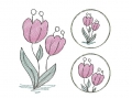 Bild 3 von Tulpen Doodle versch. Größen 14 Dateien