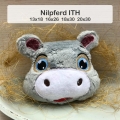 Bild 1 von Nilpferd Hulda Kuschel Kissen Kopf ITH versch. Größen  / (Musterauswahl) Komplett