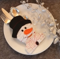 Bild 1 von Bestecktasche 13x18 ITH Schneemann Weihnachten