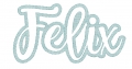 Felix embossed 13x18 Stickdatei Stickmuster fertiger Name