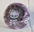Button Kühlschrankmagnet *Sozialkontakt* bordeaux 59mm
