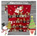 Happy Christmas Adventskalender-Panels Canvas Rot