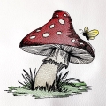 Bild 14 von Herbstgeflüster Pilz 4   7 Größen 10x10-20x30