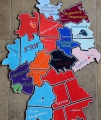 Bild 1 von Deutschlandkarte 13x18 Puzzle Stickdatei ITH 16 Bundesländer