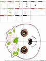 Bild 2 von Blumentier Kopf Kuschel Kissen ITH versch. Größen  / (Musterauswahl) 13x18