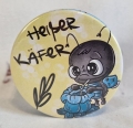 Button Kühlschrankmagnet *Marienkäfer blau* 59mm gelb