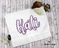 Kati embossed 13x18 Stickdatei  fertiger Name