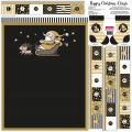 Bild 3 von Happy Christmas Adventskalender-Panels Canvas Ocker-Schwarz  Canvas