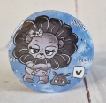 Button Kühlschrankmagnet *Unnötiger Sozialkontakt*   59mm